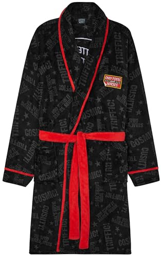 Only Fools and Horses Dressing Gown for Men & Teens M-3XL, Soft Fleece Loungewear Nightwear Robe With Pockets, Gifts for Men (L, Dark Grey)
