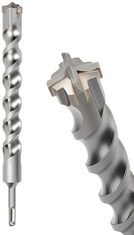 MOXPIFY 35mm SDS Masonry Drill Bit 310mm Long for Reinforced Concrete | Brick Walls, 35 mm Hammer SDS Plus Drill Bit (35mm x 310mm)