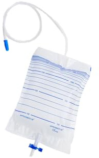 Set 200 sterile Einweg-Urinbeutel 2 Liter mit Schlauch 130 cm – Medizinprodukt CE Klasse I – Kit 200 Stück Kreuzventil, Rückflussverhinderer und Universalanschluss (200, 130 cm)