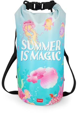 LEGAMI – Sac étanche, de Plage étanche 10 litres, Sec, Fermeture hermétique, léger, Compact, Facile à Transporter
