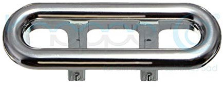 KNOPPO® Waschbecken Design Überlaufblende/Sink Overflow Cover - Pool 1 oval (chrom)