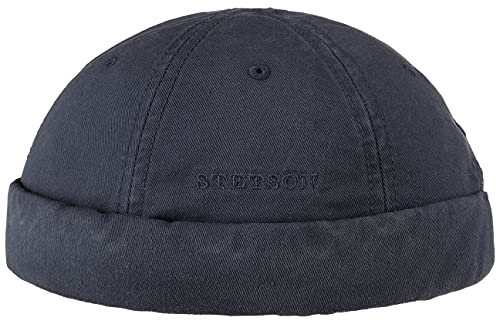 Stetson Ocala Baumwoll Dockercap Herren UV-Schutz 40 Hafenmütze Sommer Winter dunkelblau L (58-59 cm)