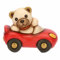 THUN, Bomboniera Teddy Motors su Macchina in Ceramica Decorata a Mano, Linea Bomboniere, 6.8x4.5x5.5 cm h