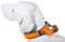 Dog Control Halsband mit integrierter Kurzleine (XL - Halsumfang 51-60 cm, orange)