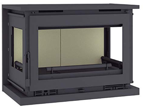 ESTUFA DE LEÑA INSERTABLE CON TURBINA FM MODELO IT-173 (INTERIOR VERMICULITA, CRISTALES NORMALES)