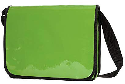 Messenger Bag aus LKW Plane Planentasche Kuriertasche mit Überwurf und optionalem Laptop Inlay Notebook Inlet in vielen Farben von notrash2003 (Maigrün)