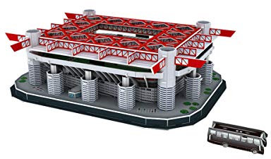 Auveach Weltberühmtes dreidimensionales 3D-Puzzle Fußballplatz 2019 Erwachsene Jugendliche Puzzle Spielzeug mit DIY-Zaubereinsatz (San Siro Stadium (Italien))