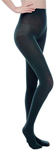 EVERSWE Women's 80 Den Soft Opaque Tight, Women's Tights (S-M, Forest Green)