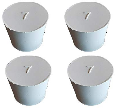 HeyWin Gummistopfen Konisch 29mm to 37mm, Verschlussstopfen Verwendet für das Versiegeln von Ballonflaschen,konische Flasche usw (4, 7#)