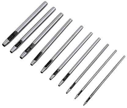 Perforadora cuero, herramientas para piel y cuero, sacabocados cuero oval de 0,5-5 mm para manualidades bandas de reloj de cuero correa cinturones lona papel plásticos