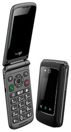 Facitel FS30, Flip Phone, com app Whatsapp |Teléfono móvil con teclas grandes adecuado para personas mayores, botones fáciles de usar, llamada rápida, sonido de radio fuerte, para uso práctico | Negro