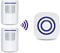 HommyFine Motion Sensor Alarm Detector, Wireless Visitor Door Entry Chime Alart with PIR Motion Sensor Detector and Plug-in Receiver for Business Home Office or Shop