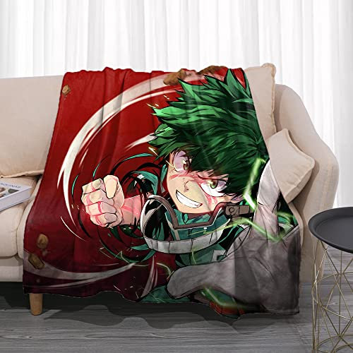 My Hero Academia Flanelldecke, Anime, ultraweiches Fleece, Überwurf, Mikrofaser, gemütlich, warm, für Winterbettwäsche, Sofa, Bett, Couch, Heimdekoration