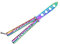HOIER Couteau papillon d’entraînement, Couteaux Papillons Entrainement De Pratique Darts Martiaux en Acier Inoxydable, Lame Non Tranchante sans Danger, Titanique d'outil d'entraîneur
