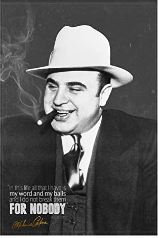 Al Capone Zitat | Fotodruck Poster | vorsigniert | Pro Glanzpapier | Größe: A2 (42 x 59,4 cm)