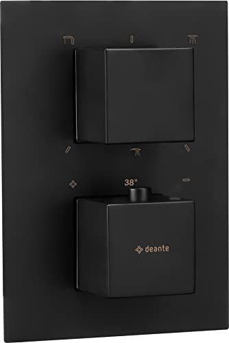 Deante BXY_Neat Wasserhahn-Panel für den Thermostatmischer Unterputz Box, Nero
