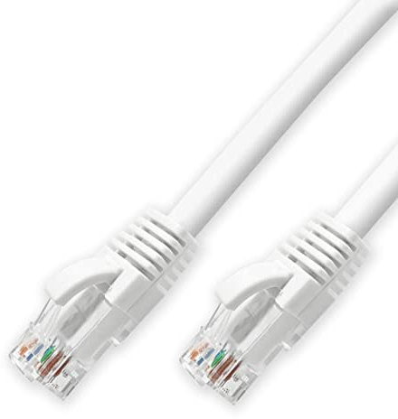 D.Square - Cable Ethernet Internet LAN 0,3m, Cat.6 U/UTP Blanco, Cable de Red LSOH, Conector Rj45, 1 GB/S, Ideal para Router/Móderms, Switch, Repetidor, Ordenador, Portátil, Red Locales.