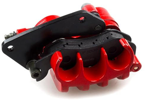 Front Red Brake Caliper compatible with Lexmoto Diablo125 E55 LJ125T-9M-E55/Diablo125 EFI LJ125T-8M-E4/Diablo125 Euro 5 LJ125T-9M-E5, compatible with Longjia LJ125T-9M