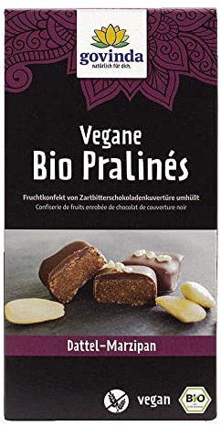GOVINDA Vegane Pralinés, Dattel-Marzipan, 70g (2er Pack)