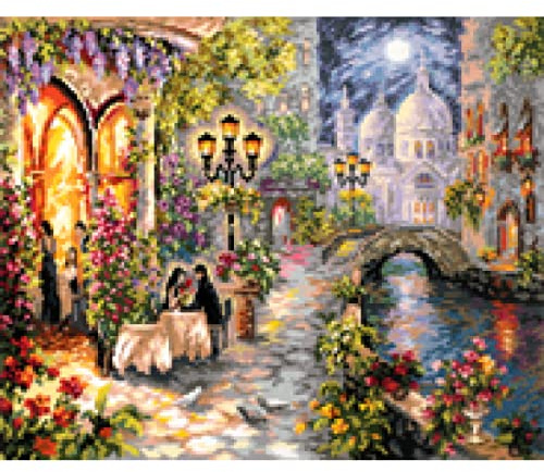 Magic Needle 110-081 ZW Nächtliches Rendezvous Kreuzstichset mit Zählmuster Zweigart Edition, Baumwolle, multifarbig, 40x32cm