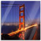 Pixxprint Glasbild, Wandbild auf Echtglas, Golden Gate Bridge San Francisco, 50x50 cm, inkl. Aufhängung und Abstandshalter