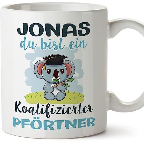 Mugffins Tassen Personalisierten für PFÖRTNER Mann - Auf Deutsch - Koalifizierte Personalisierte - 11 oz / 330 ml - Individuell Anpassbar Geschenk Mitarbeiter