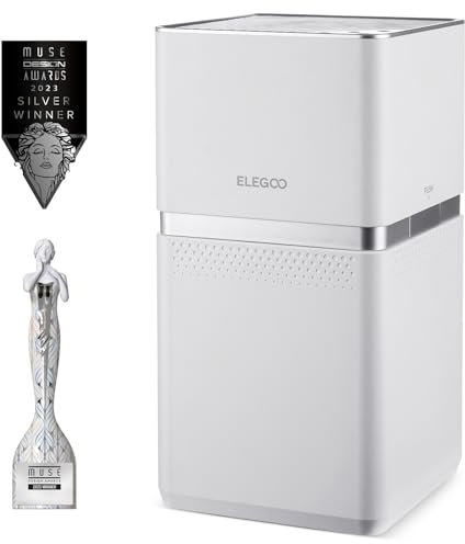 ELEGOO Mars Mate Luftreiniger,Extrem Leiser Betrieb Air Purifier mit Austauschbarer Aktivkohlefilter für Mars 4 Ultra, Saturn 3 Ultra Resin 3D Drucker Große 210 mm x 247 mm x 410 mm