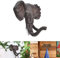 LUHEVIDIA garderobenhaken rustikal, Gusseisen Vintage Wandhaken, Wandaufhänger, große Kleiderhaken für Mäntel, Jacken, Schals und mehr (Elefant)