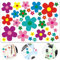 Sticker Flowers, Aufkleber Prilblumen Sticker Fahrrad Aufkleber Bicycle Waterproof Sticker, Sticker Set Flowers Car Sticker for Bicycle Laptop Car Motorcycle Mobile Phone Notebook (Multi-Colour)