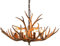 YUNRUX Geweih Kronleuchter 6 in 1 Kerze Type Hirschgeweih Lampe Innenbeleuchtung Hängelampe Geweihlampe Pendelleuchte Wohnzimmerlampe Retro Vintage Deckenlampe Antik Hängeleuchte E14(mit Glühbirne)