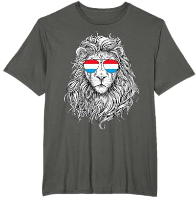 Luxemburg Flagge Löwe Sonnenbrille Geschenke Liebe Luxemburg T-Shirt