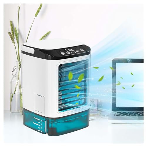 Avec Glacière Climatiseur, Mini Climatiseur Atomisation Silencieuse Climatiseur Mobile Non Reversible Air Cooler Fan