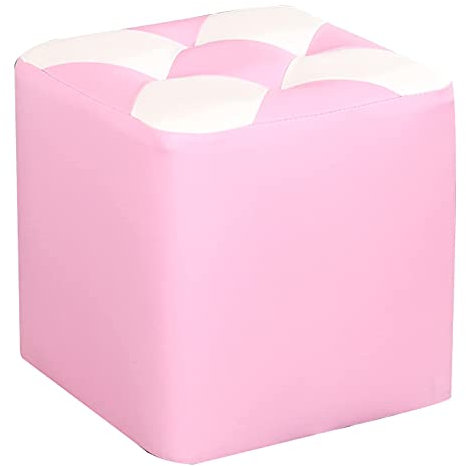MYVVKIA Sofa-Hocker, wasserdicht, Kunstleder, niedriger Hocker, Wohnzimmermöbel, quadratisch, langlebig, verfügbare Farben, Pink, 29 x 29 x 30 cm