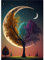 MOGTAA Baum des Lebens Diamond Painting Erwachsene, 5D Landschaft Diamant Painting Bilder Erwachsene Anfänger, DIY Diamond Art Mond Diamant Malerei Bilder für Home Wand Dekor 30x40cm