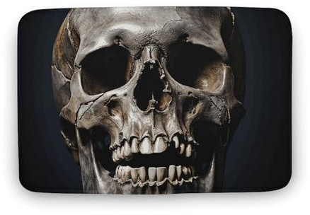 VFMNT Badteppich, Totenkopf-Badematte, super saugfähig, weich und rutschfest, schnell trocknend, Duschmatte, Mikrofaser-Matten für Badezimmer, Boden, Dusche, 80 x 50 cm