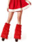 XEPST Damen Kunstpelz Beinwärmer Plüsch Beinwärmer, Mädchen Furry Fuzzy Beinwärmer Winter Stulpen Damen für Winterwärmer Karneval Halloween Fasching Mottoparty Verkleidung, Rot