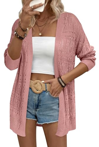 Zeagoo Womens 2026 Summer Crochet Cardigan Sweaters Lightweight Boho Kimono