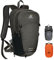 ONETOALL Fahrradrucksack 15L/20L Wasserdicht, Wanderrucksack mit Helmnetz und Regenschutz, Tagesrucksack mit Abnehmbarem Bauchgürtel zum Radfahren Wandern Tagestour Sport Alltag