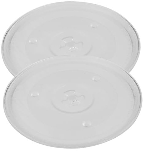 Ciieeo 2stücke Glasteller Für Mikrowelle Ersatz- Drehteller Glasplatte Für Backofen Mikrowellen- Drehteller Kochteller Für Ofen Ersatz- Mikrowellenteller - Teller Für Mikrowelle