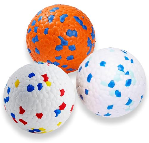 Hundeball, Hundeball Unzerstörbar, 3 Stück Ball Hund Spielzeug, Ideal Für Hundespielzeug Ball Aktivitäten, Outdoor Spielen, Schwimmen Und Training, FürMittelgroße, Kleine Hunde Und Welpen, Ø 6.3 cm