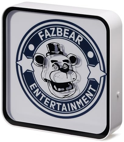 numskull Offizielle Five Nights at Freddy's Acryl-Logo Schreibtischlampe Wandlicht für Schlafzimmer, Büro, Zuhause, Studium, Arbeit – Offizielles FNAF Merchandise