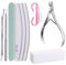 Set di 9 lime per unghie e buffer per unghie e spingicuticole, accessori per manicure e pedicure, per diversi tipi di unghie