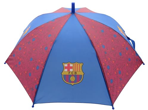 CyP Brands-FC Barcelona, ​​Regenschirm, Sonnenschirm, Durchmesser 48 cm, Automatik, Blaugrana-Farbe, Offizielles Produkt