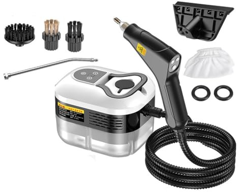 Wouueso Tragbare Dampfreinigungsmaschine 1500W Hochdruck-Dampfreiniger Temperatur-Desinfektions-Druckstrahlreinigungsmaschine EU-Stecker C