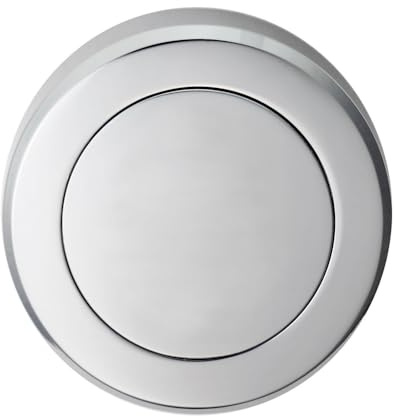Kooples Hardware Blank Profile Escutcheon – Round Door Cover Plate with No Keyhole (Satin Chrome)