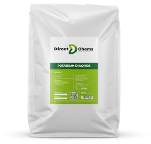 Direct Chems Potassium Chloride – 25kg – Water Soluble Potash Fertiliser – Supports Root Development, Flowering & Crop Quality.