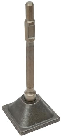 ROGONPDK Stahl Sechskantstampfer Schaft Und Platte, Stampferschaft und Platte 1-1/8'', Garten Stampfer, Stampferplatte, Handgeschliffenes Tamperwerkzeug, Verdichter Stampferschaft