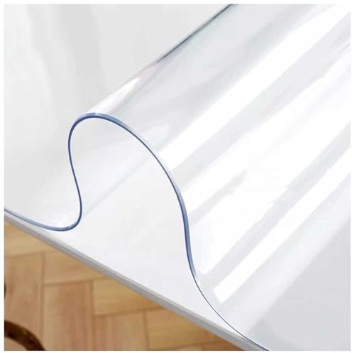 Generisch Transparenter Tischschutz Meterware 46x102cm 1.5mm PVC Abwischbar Wasserabweisend für Barbecue Sommerfest Draußen