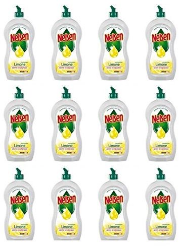 12 Pezzi Nelsen Piatti Classic Limone detersivo liquido lavaggio stoviglie