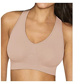 Hanes Women's Ultimate Perfect Coverage Foam Wire-Free Bra (Medium, Porcelain Jacquard)